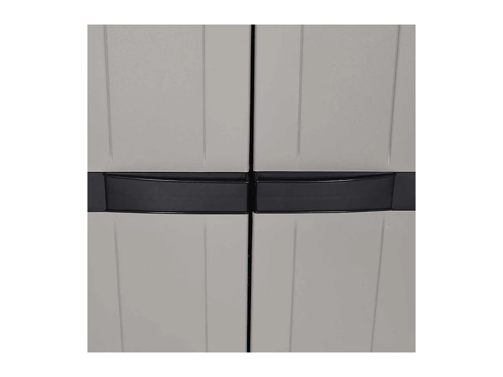 Armadio da Esterno Grigio e Nero 65x37x165 cm in PP