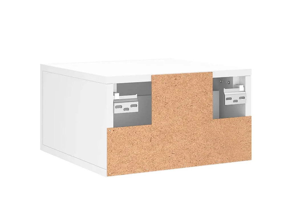 Table de chevet murale blanc 35x35x20 cm