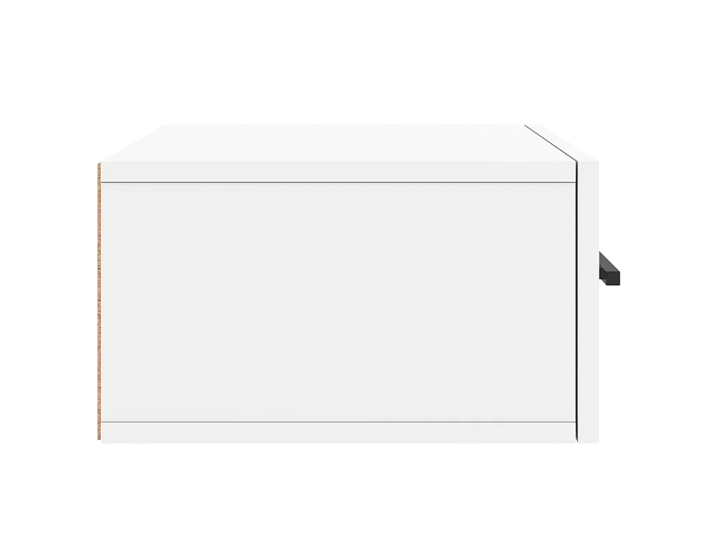 Table de chevet murale blanc 35x35x20 cm