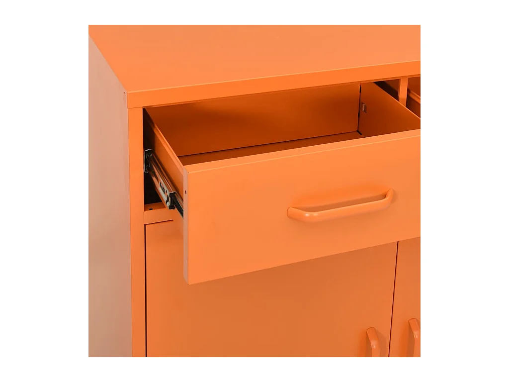 Lagerschrank Orange 80x35x101,5 cm Stahl