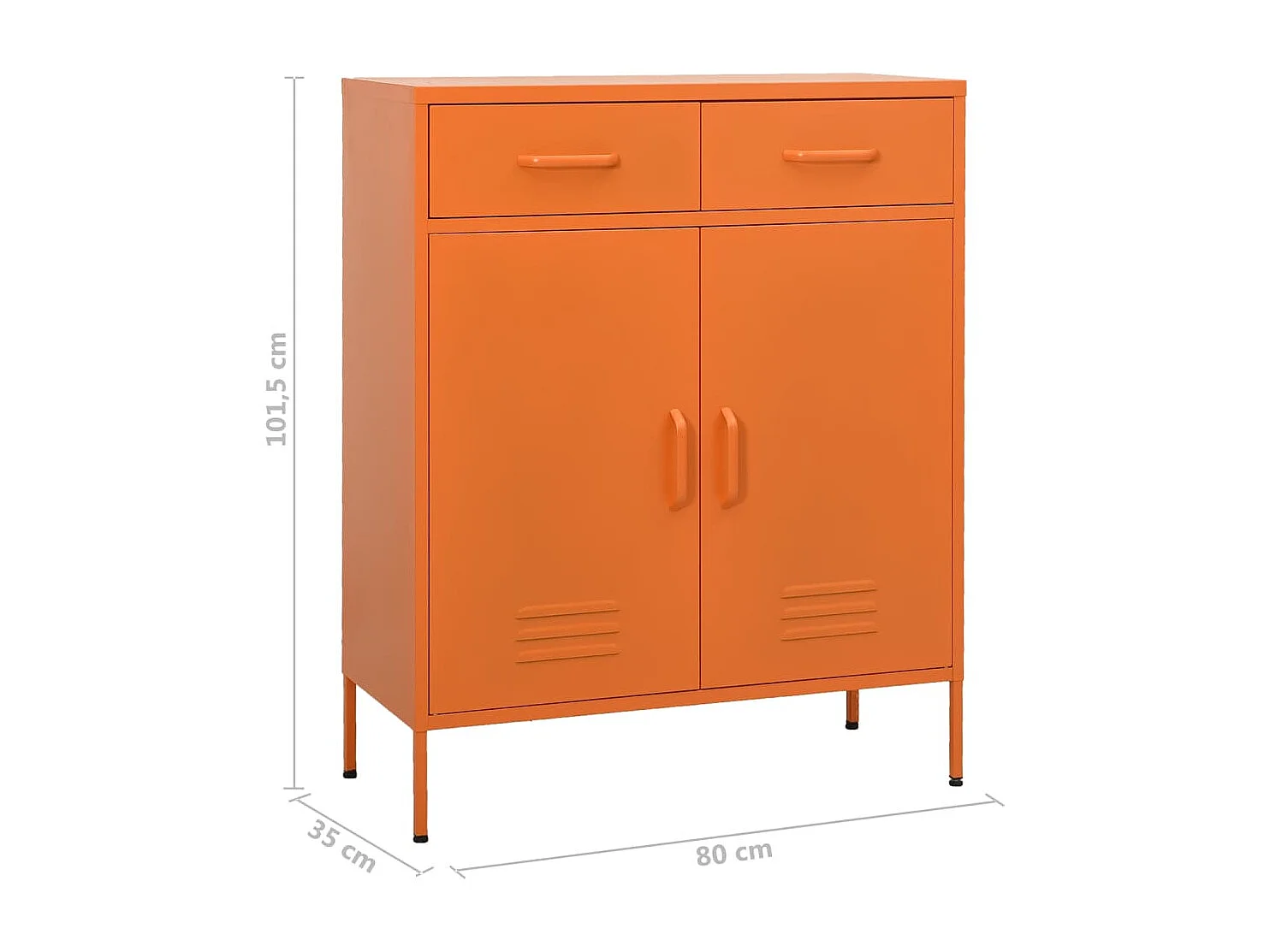 Armoire de rangement Orange 80x35x101,5 cm Acier
