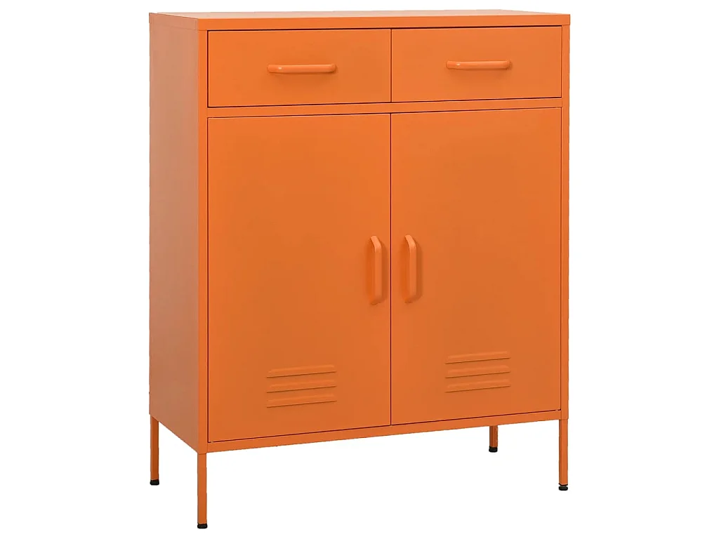 Opbergkast 80x35x101,5 cm staal oranje