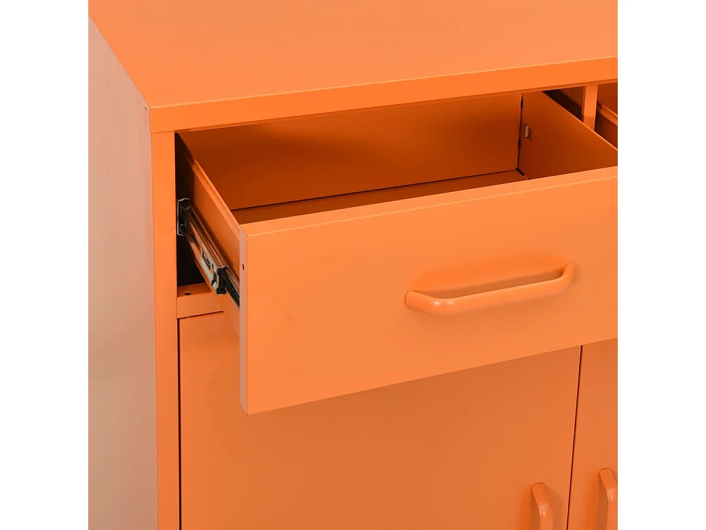 Opbergkast 80x35x101,5 cm staal oranje