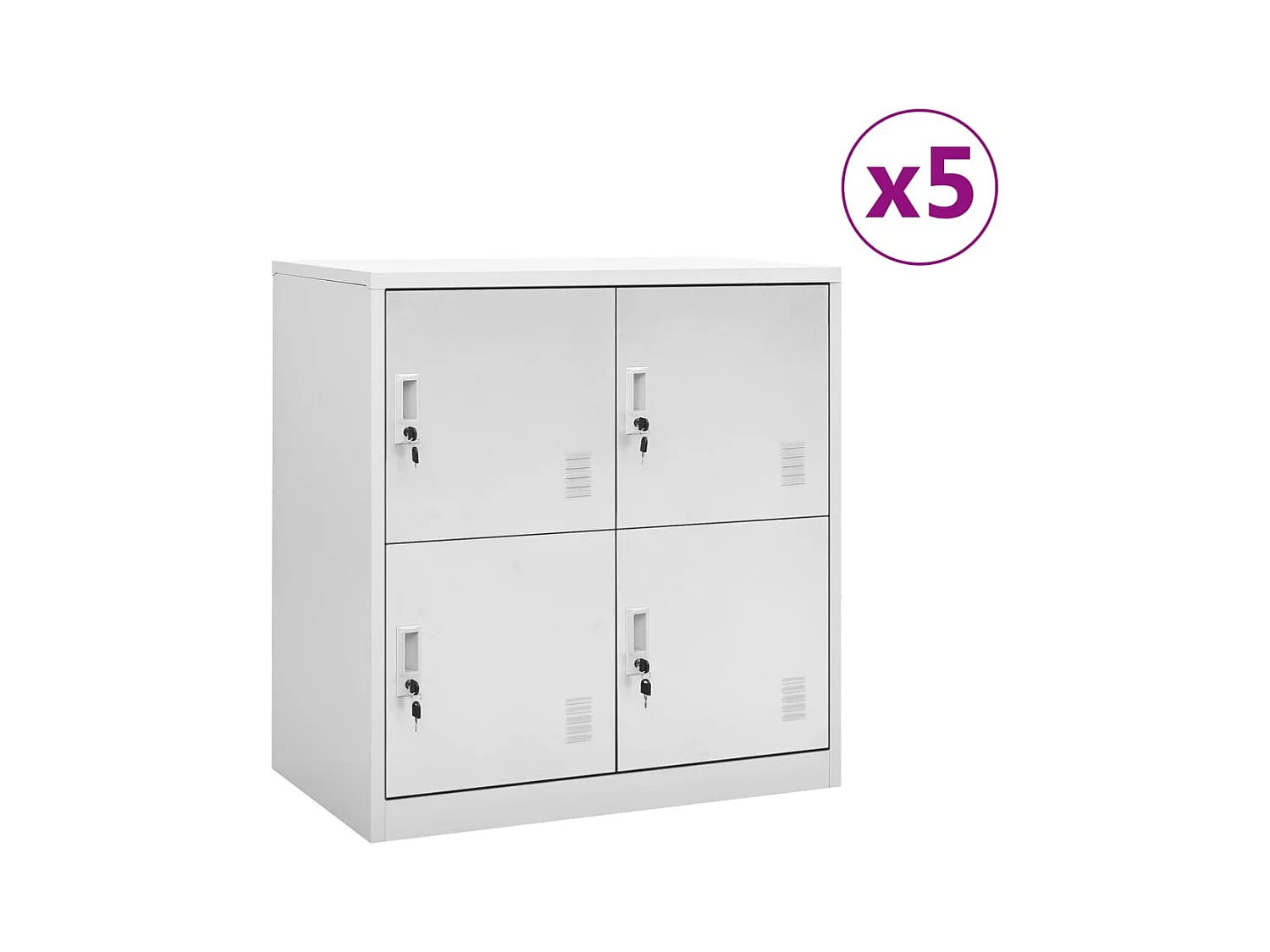 Armoires à casiers 5 pcs Gris clair 90x45x92,5 cm Acier