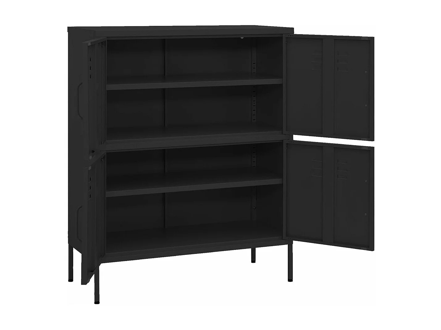 Armoire de rangement Noir 80x35x101,5 cm Acier