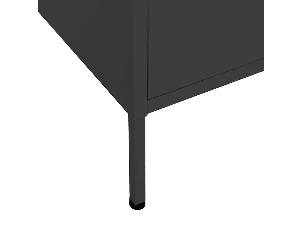 Armoire de rangement Noir 80x35x101,5 cm Acier