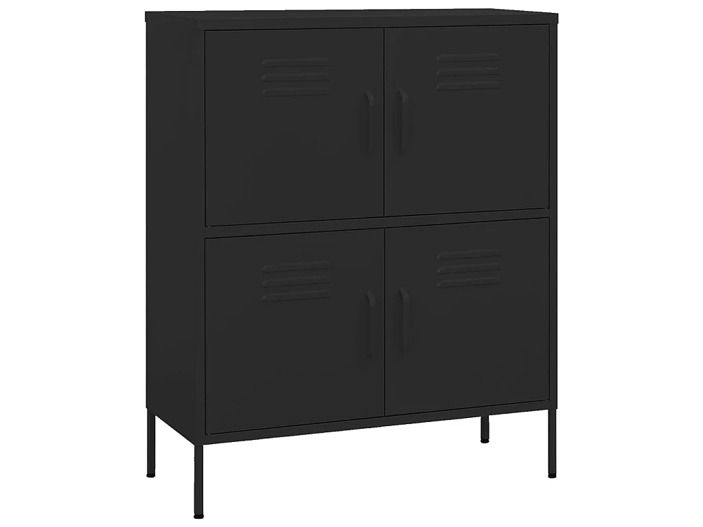 Armoire de rangement Noir 80x35x101,5 cm Acier