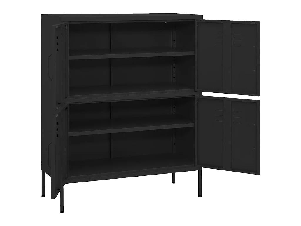 Armoire de rangement Noir 80x35x101,5 cm Acier