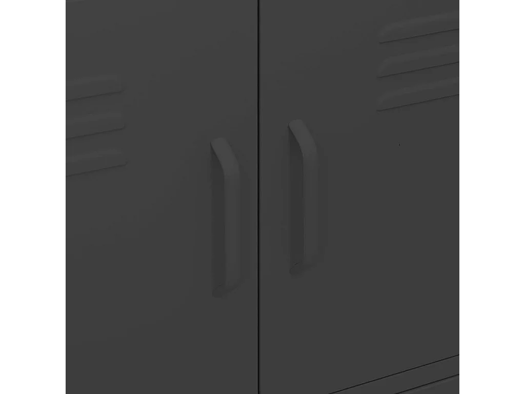 Armoire de rangement Noir 80x35x101,5 cm Acier