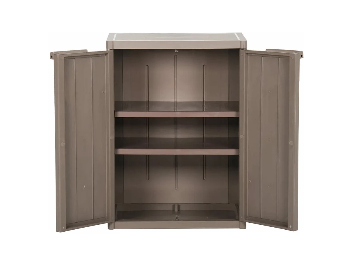 Gartenschrank Braun 65x45x88 cm PP Holz-Optik