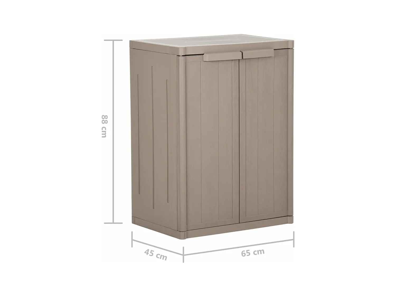Gartenschrank Braun 65x45x88 cm PP Holz-Optik