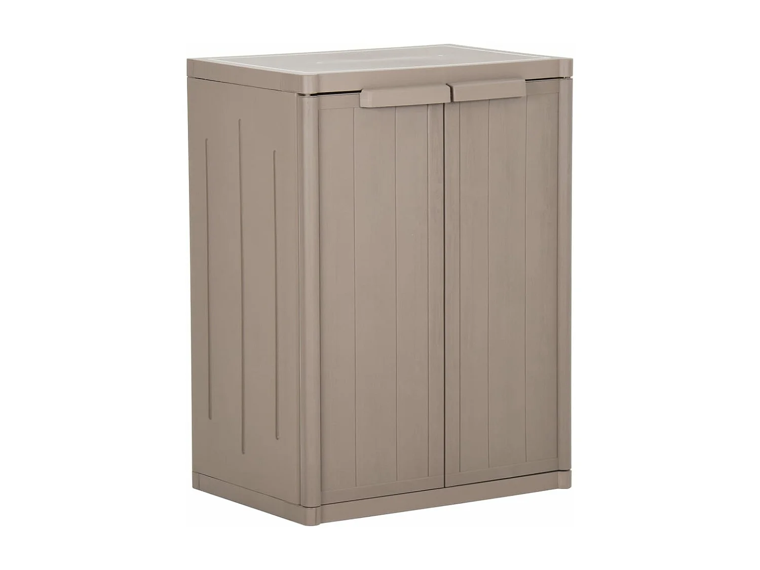 Armoire de rangement jardin Marron 65x45x88cm PP Aspect de bois