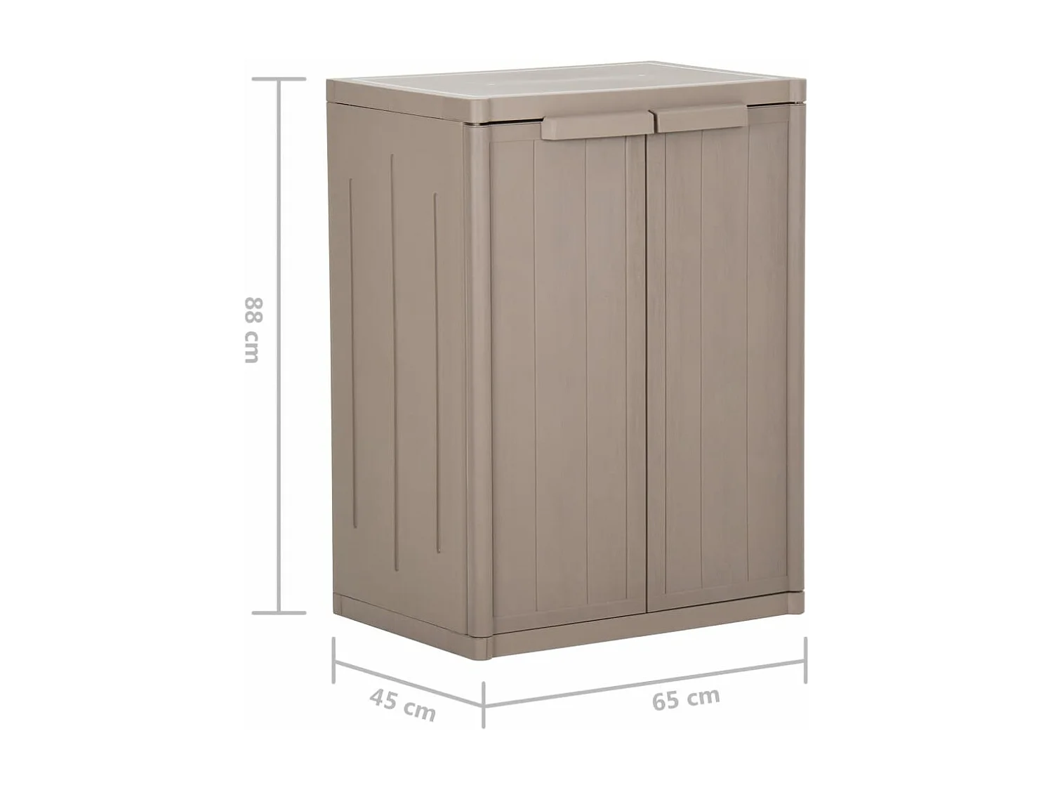 Armoire de rangement jardin Marron 65x45x88cm PP Aspect de bois