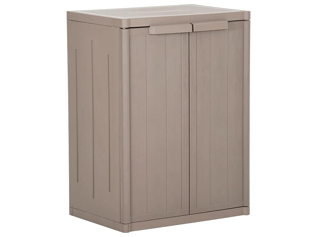 Armoire de rangement jardin Marron 65x45x88cm PP Aspect de bois