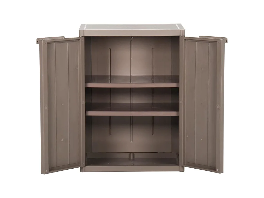 Armoire de rangement jardin Marron 65x45x88cm PP Aspect de bois