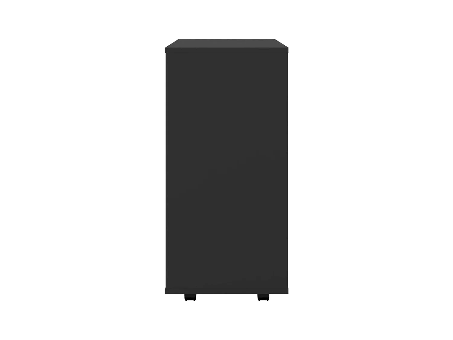 Rolkast 60x35x75 cm bewerkt hout zwart