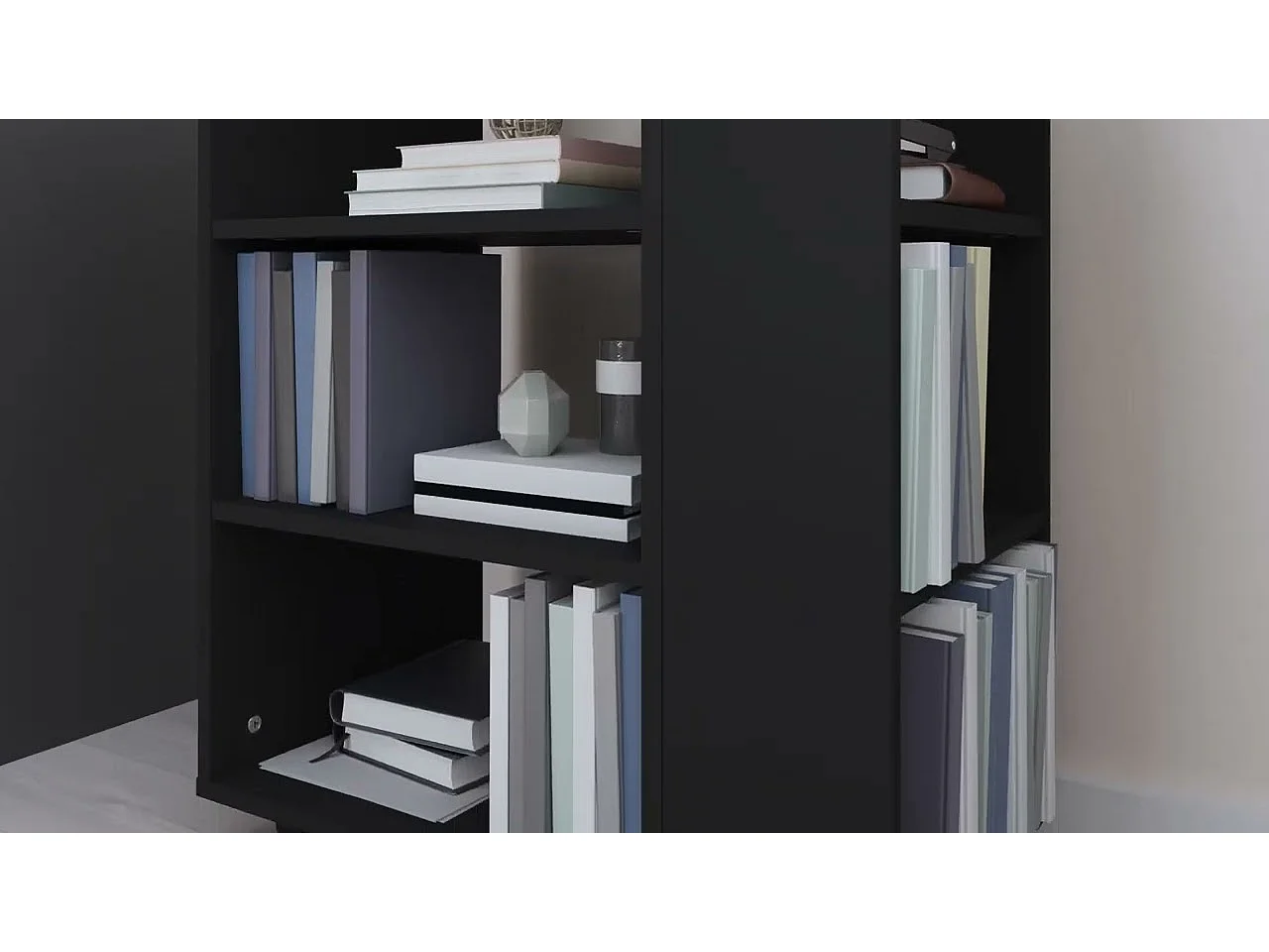 Móvel com rodas 60x35x75 cm derivados de madeira preto