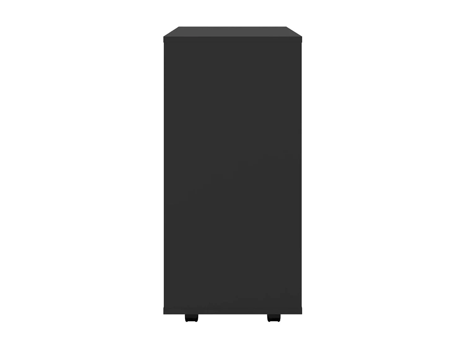 Rollschrank Schwarz 60x35x75 cm Holzwerkstoff