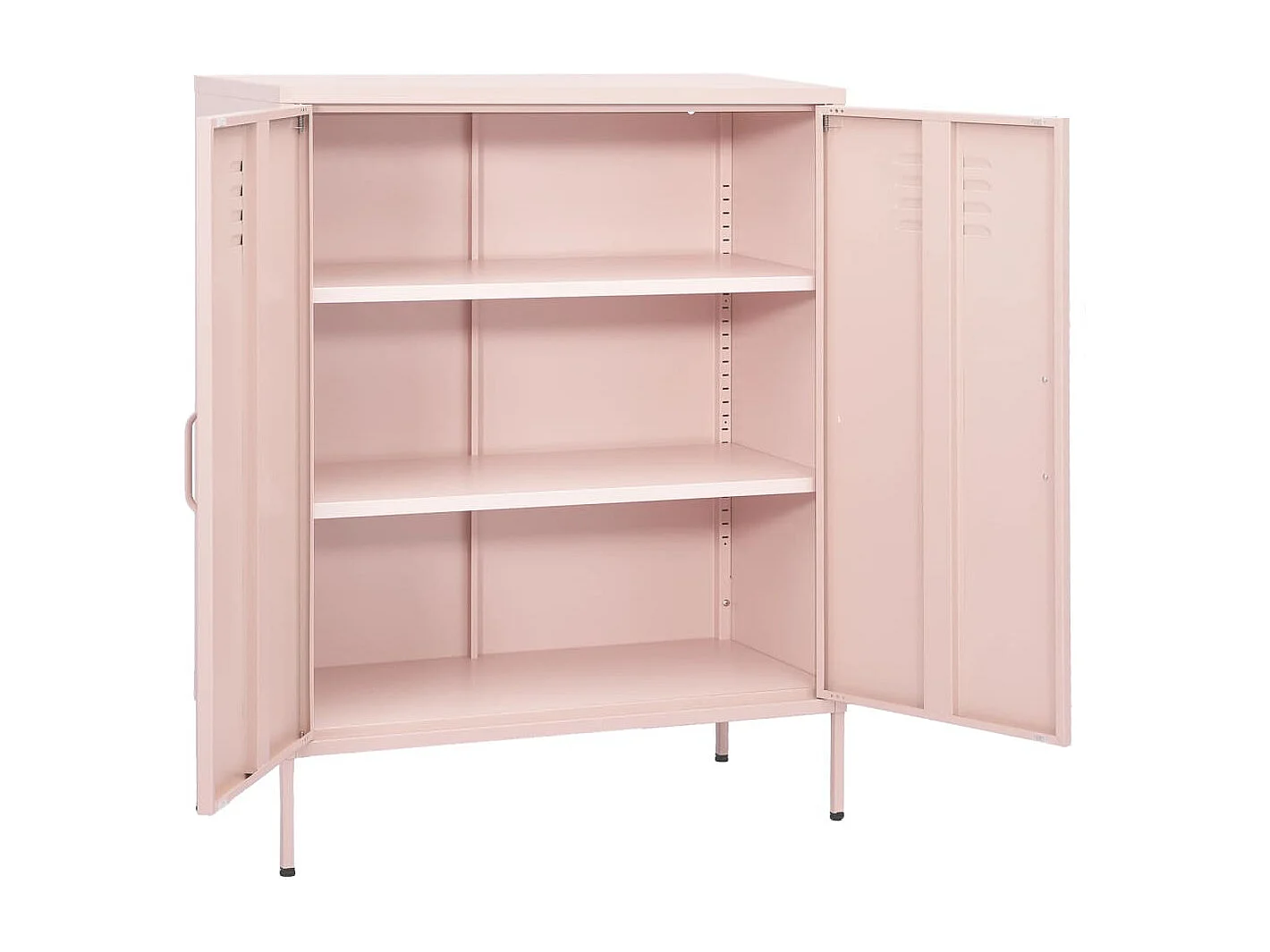 Armario de almacenamiento acero rosa 80x35x101,5 cm