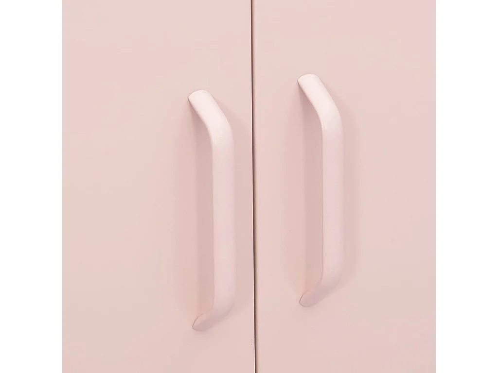 Armario de almacenamiento acero rosa 80x35x101,5 cm