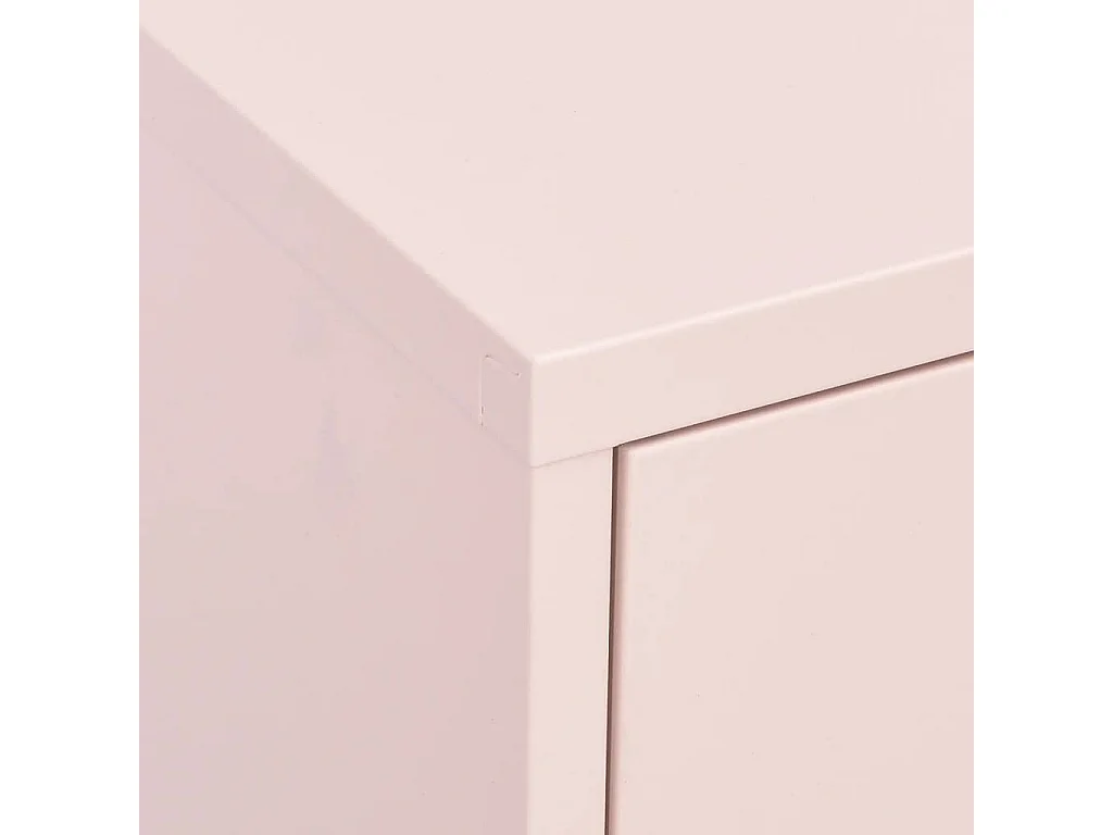 Armario de almacenamiento acero rosa 80x35x101,5 cm