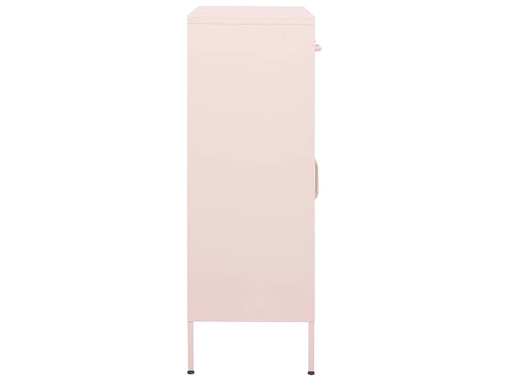 Opbergkast 80x35x101,5 cm staal roze