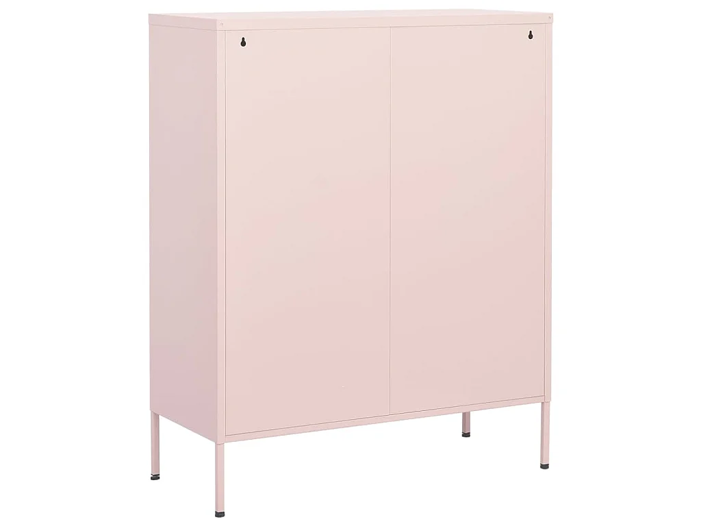 Opbergkast 80x35x101,5 cm staal roze