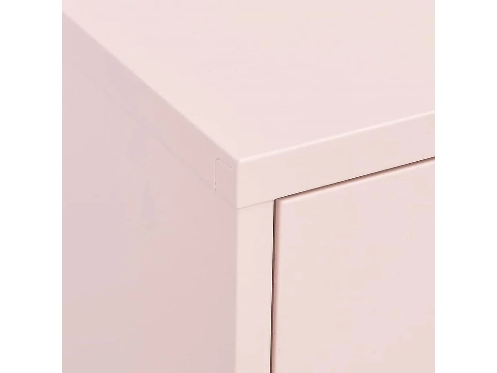 Opbergkast 80x35x101,5 cm staal roze