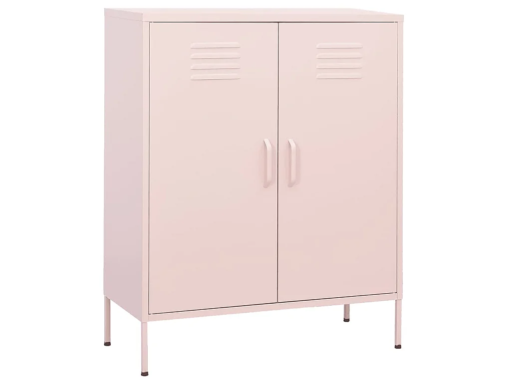 Opbergkast 80x35x101,5 cm staal roze