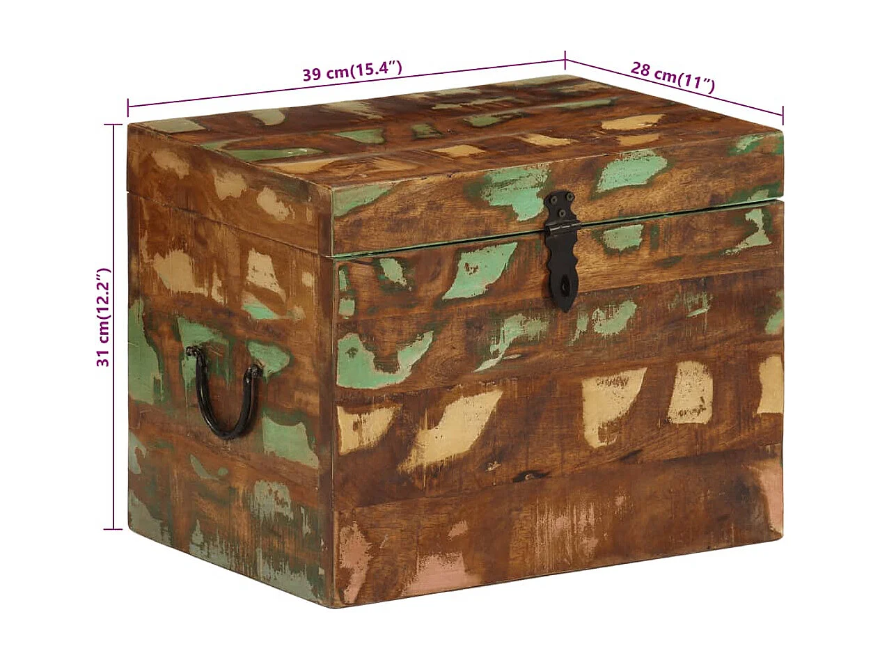 Boîtes de rangement Bois massif de récupération