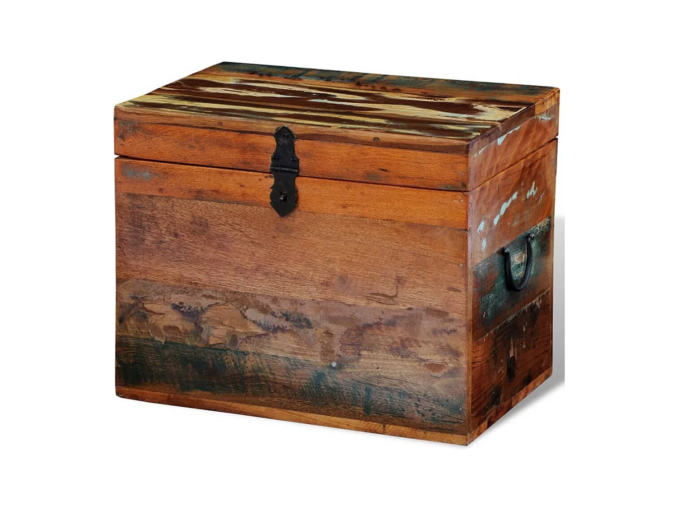 Scatola di Stoccaggio in Legno Massello di Recupero