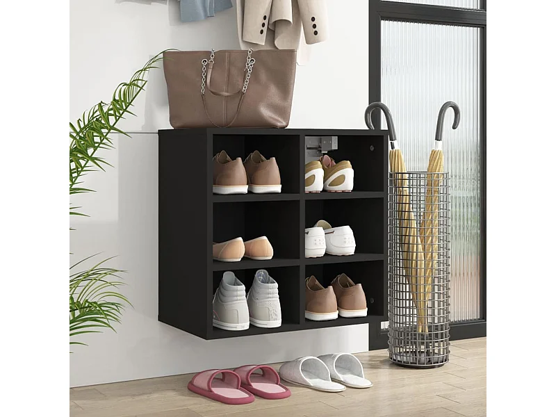 Schuhregal Schwarz 52,5x30x50 cm