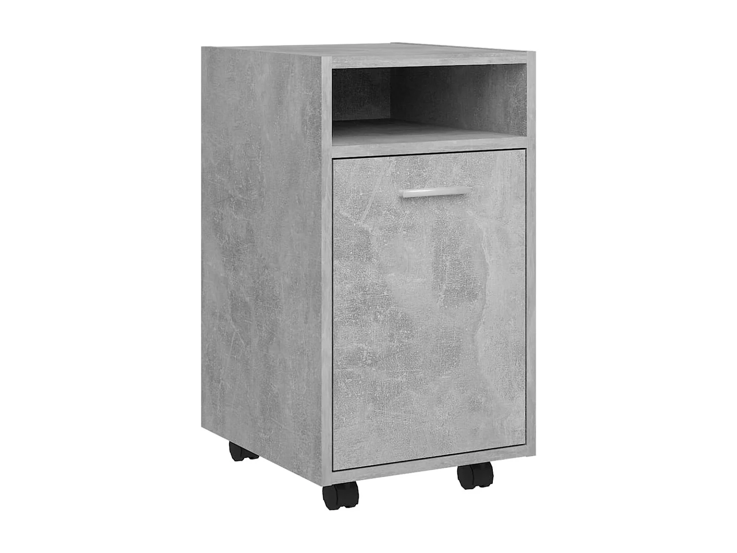 Armoire latérale et roues Gris béton 33x38x60cm Bois ingénierie