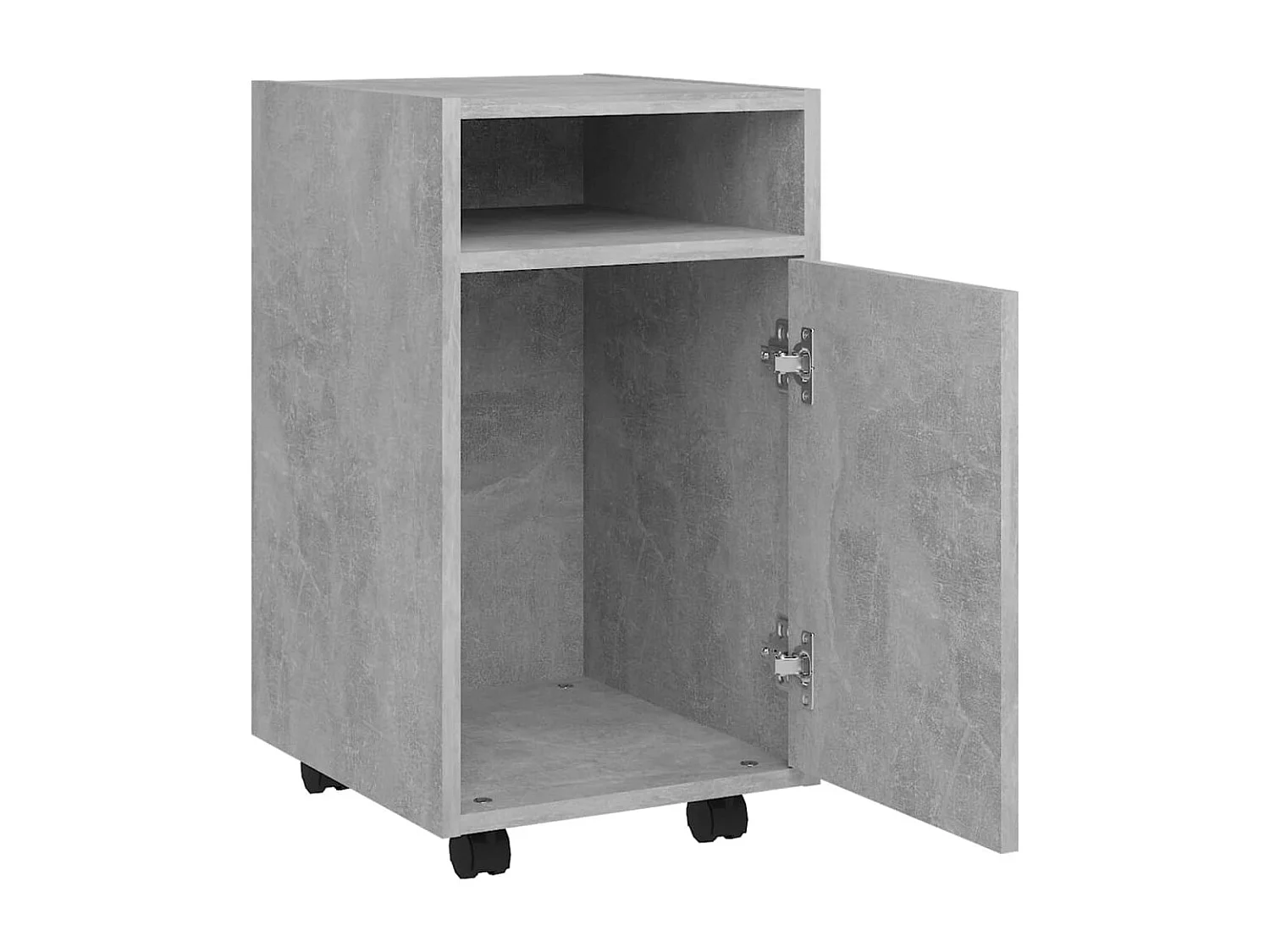 Armoire latérale et roues Gris béton 33x38x60cm Bois ingénierie