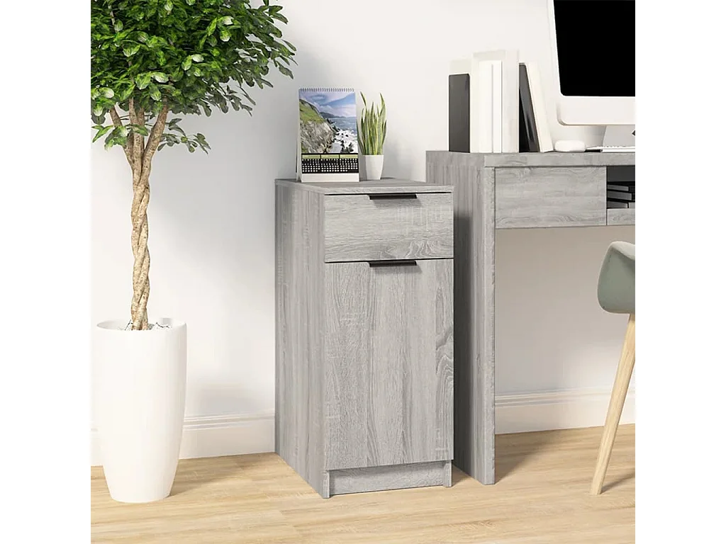 Armoire de bureau Sonoma gris 33,5x50x75 cm Bois d'ingénierie