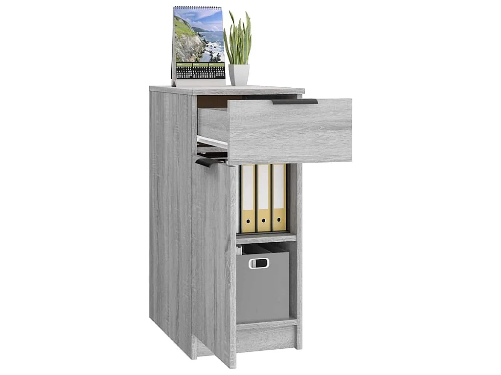 Schreibtischschrank Grau Sonoma 33,5x50x75 cm Holzwerkstoff