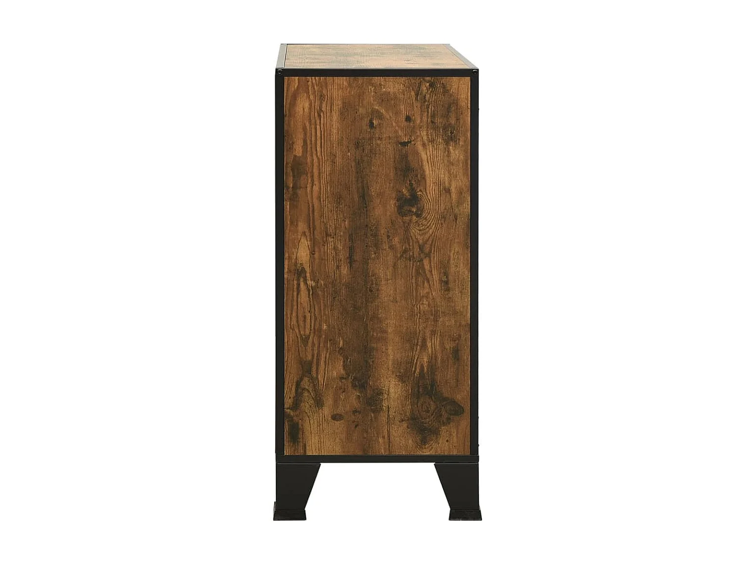 Aufbewahrungsschrank Rustikal Braun 72x36x82 cm Metall und MDF