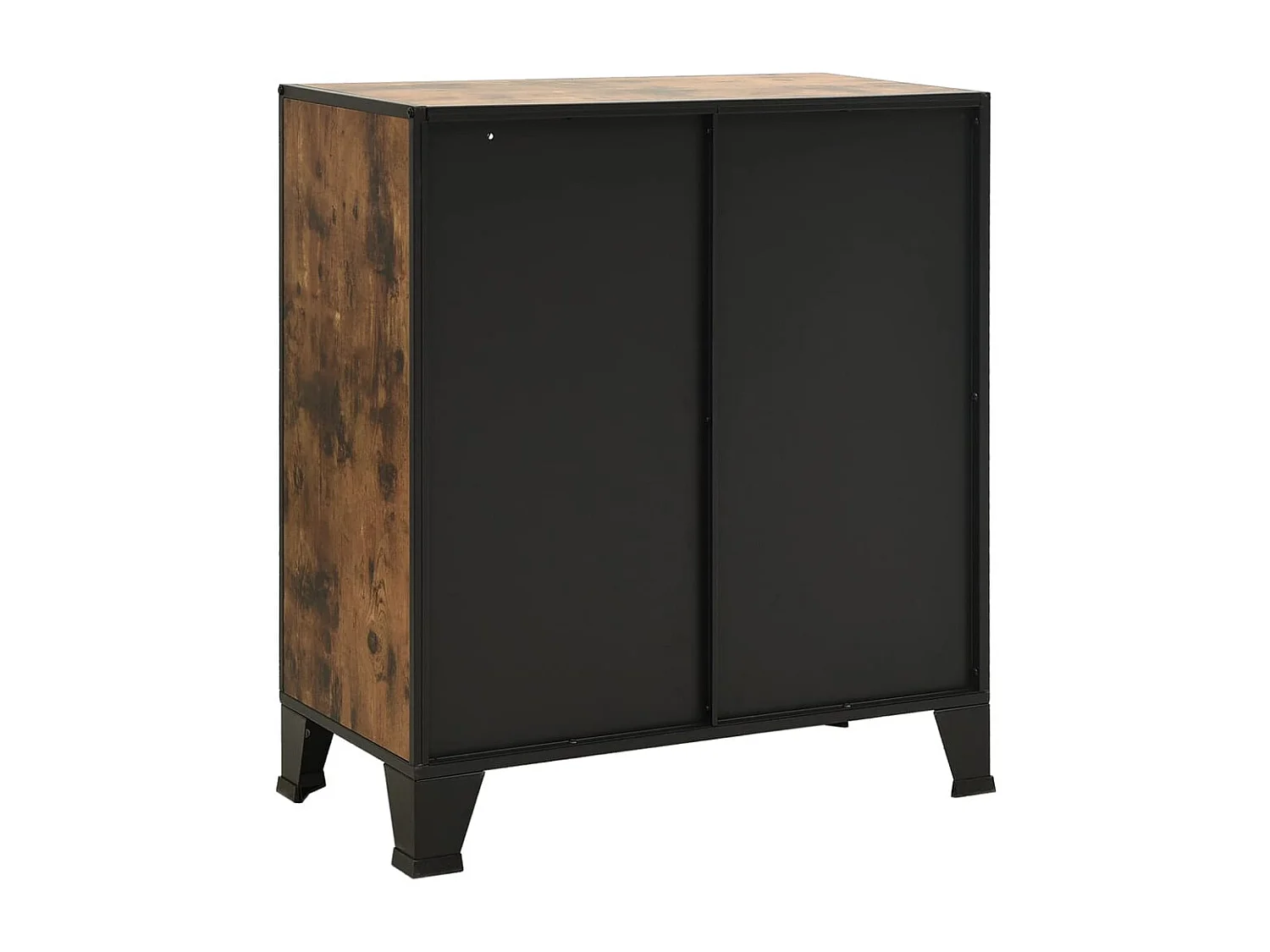 Armoire de rangement Marron rustique 72x36x82 cm Métal et MDF