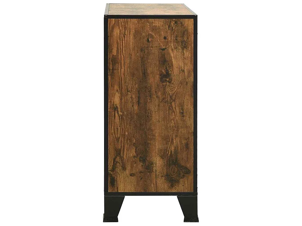 Armoire de rangement Marron rustique 72x36x82 cm Métal et MDF