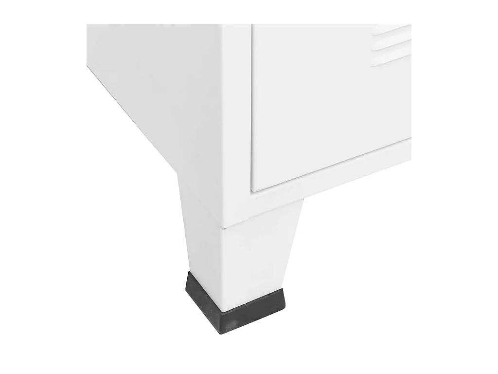 Coffre de rangement industriel Blanc 75x40x115 cm Métal