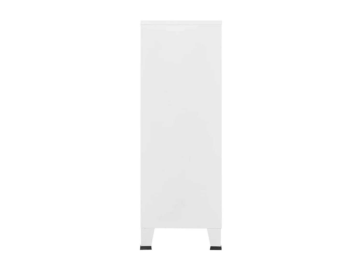 Coffre de rangement industriel Blanc 75x40x115 cm Métal