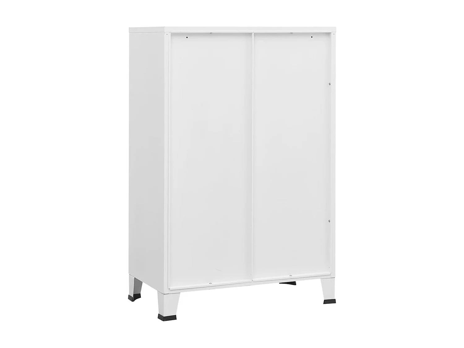 Coffre de rangement industriel Blanc 75x40x115 cm Métal