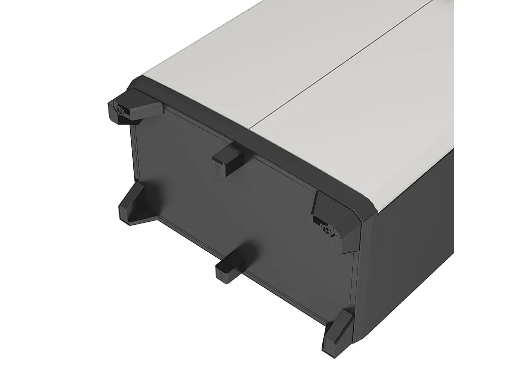 Opbergkast met schappen Gear 182 cm zwart en grijs