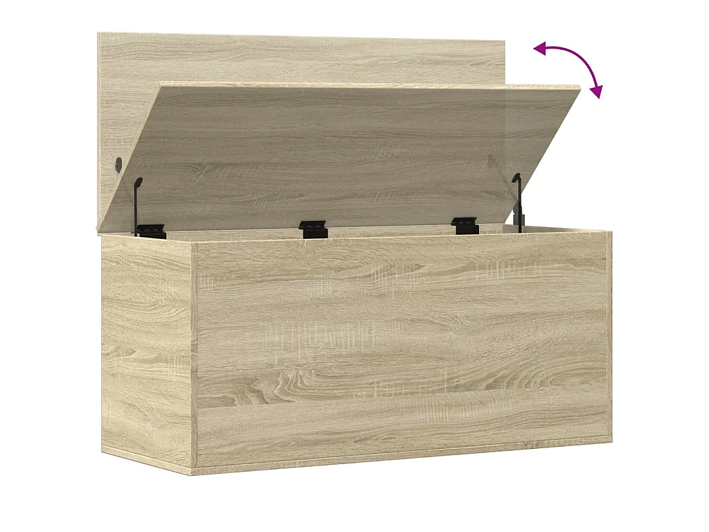 Boîte de rangement chêne sonoma 100x42x46 cm bois d'ingénierie
