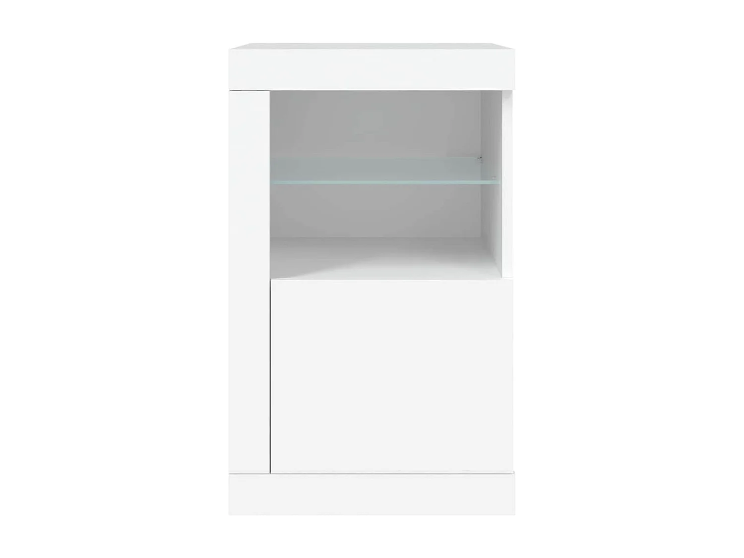 Armoire latérale avec éclairage LED blanc bois d'ingénierie