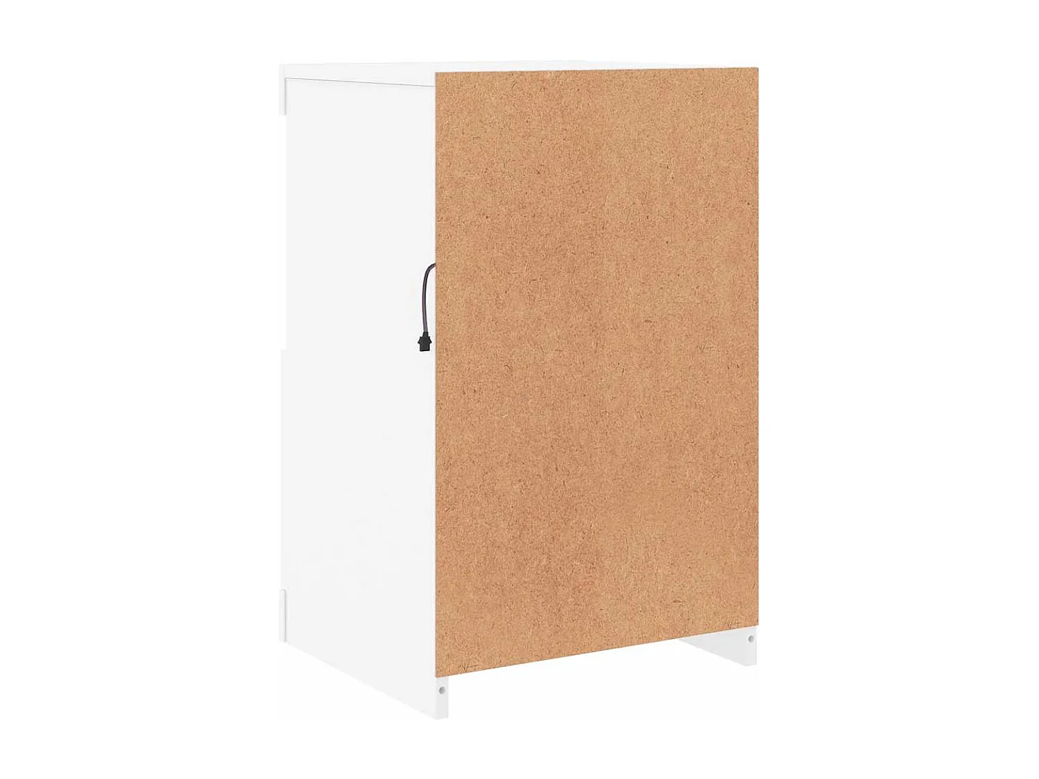 Armoire latérale avec éclairage LED blanc bois d'ingénierie