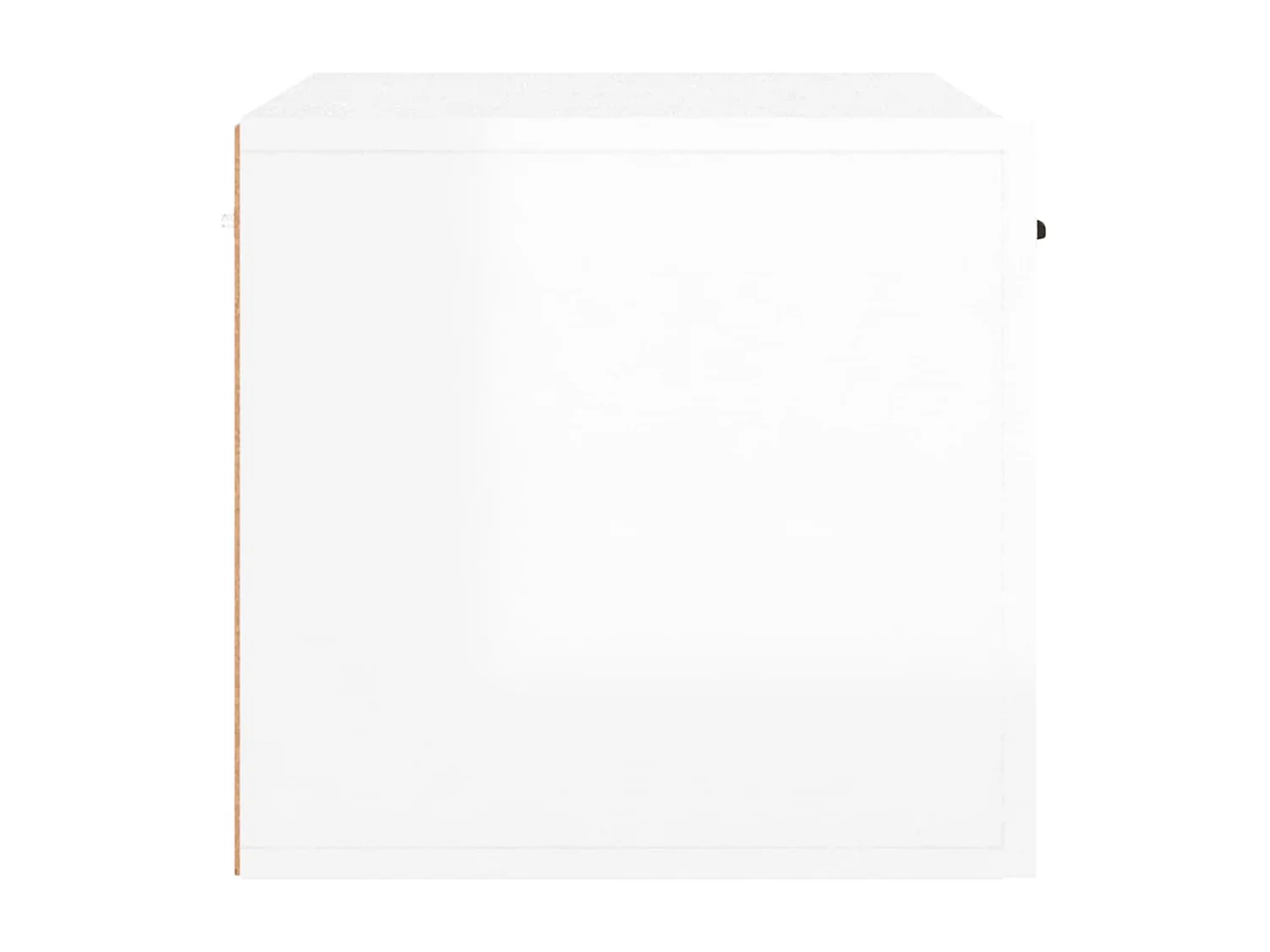 Armadietto a Muro Bianco Lucido 60x36,5x35 cm Legno Multistrato