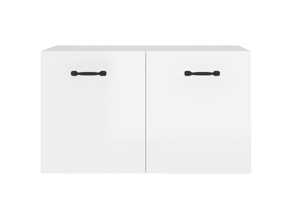 Wandkast 60x36,5x35 cm bewerkt hout hoogglans wit