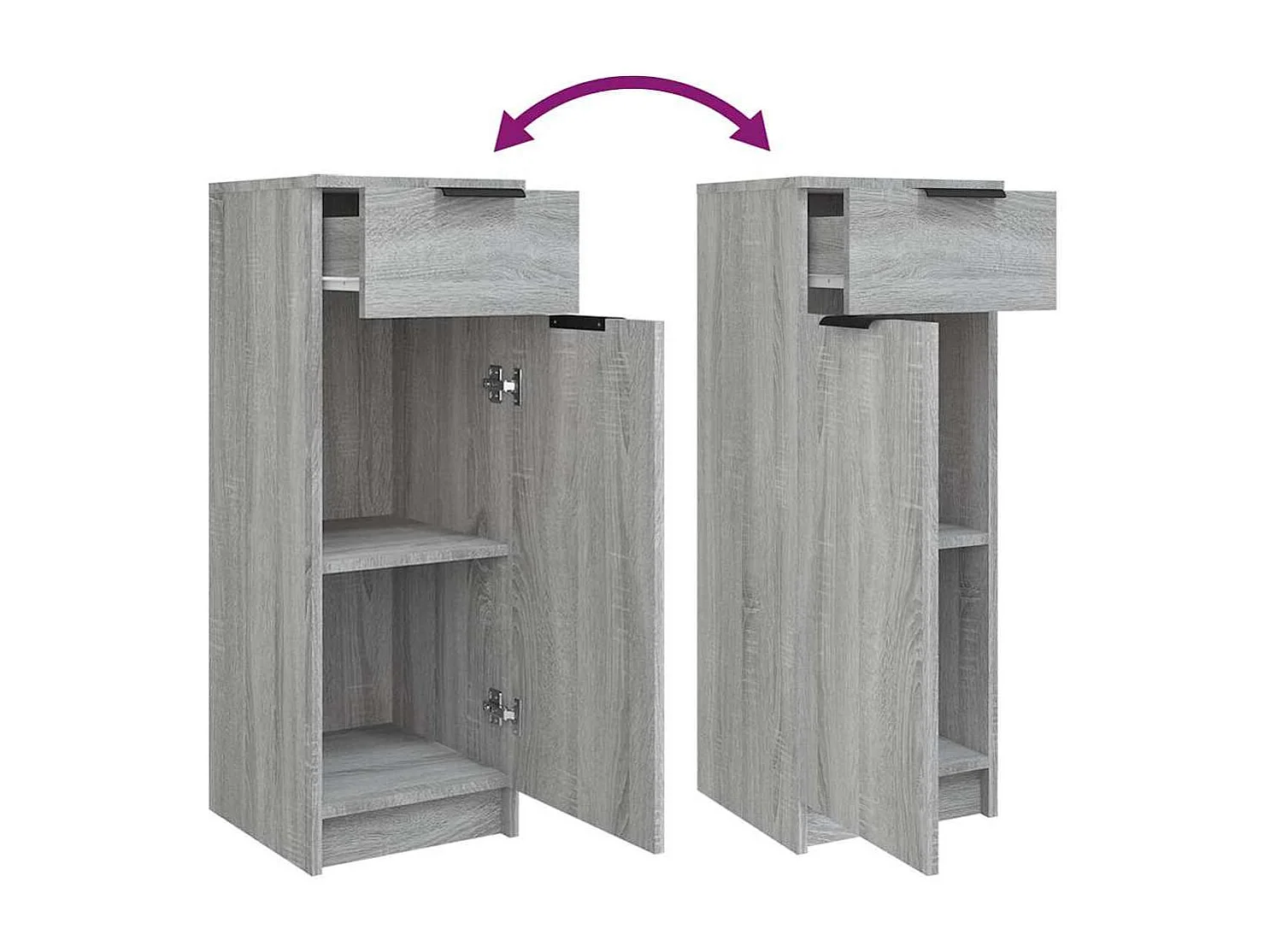 Badschrank Grau Sonoma 32x34x90 cm Holzwerkstoff