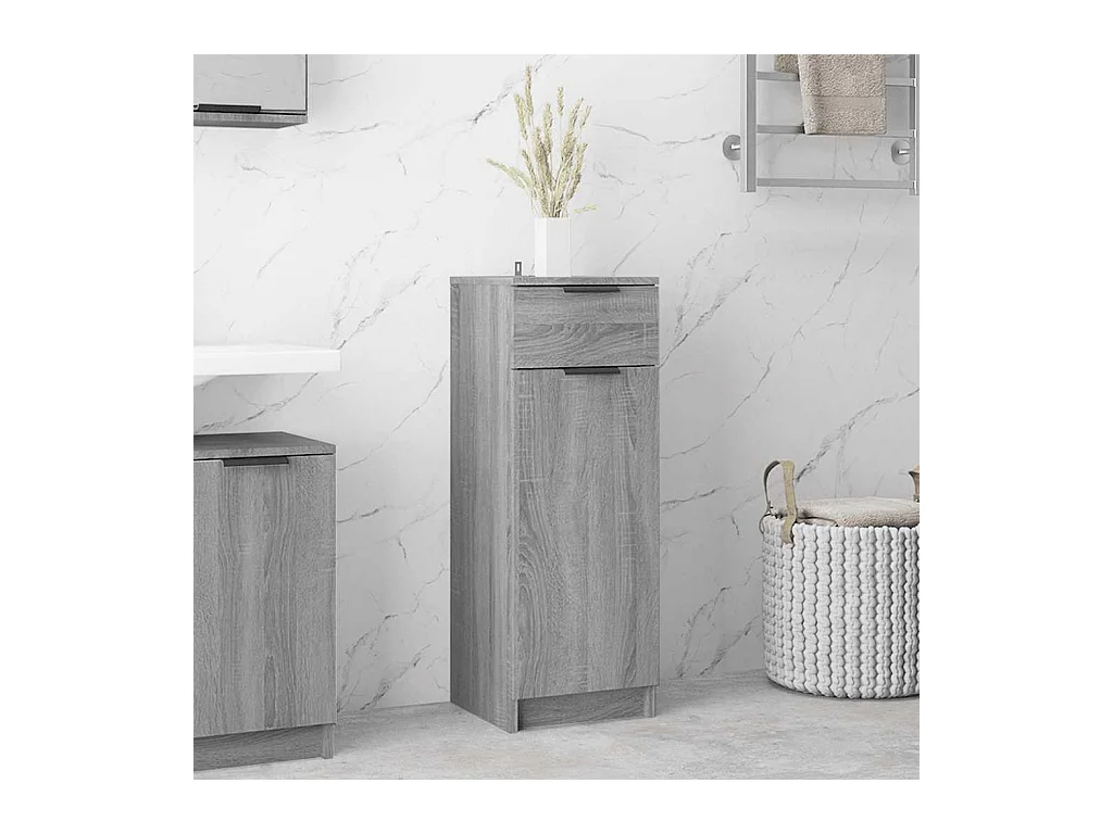 Armoire de bain Sonoma gris 32x34x90 cm Bois d'ingénierie